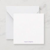 ミシガンレイクサンセットフラットノートカード ノートカード (裏面)