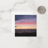 ミシガンレイクサンセットフラットノートカード ノートカード (正面/裏面インサイチュ)