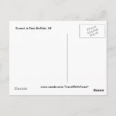 ミシガンレイクサンセットライトハウスポストカード ポストカード (裏面)