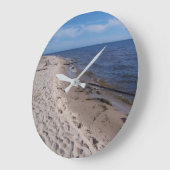 ミシガンレイクショアラインアクリルウォールクロック ラージ壁時計 (傾斜)