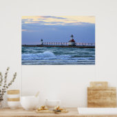 ミシガンレイクセントジョーライトハウスポスター ポスター (キッチン)