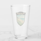 ミシガンレイクトラベルアートヴィンテージ タンブラーグラス (裏面)