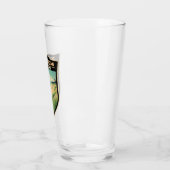 ミシガンレイクトラベルアートヴィンテージ タンブラーグラス (左)