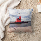 ミシガンレイクライトハウス クッション (ブランケット)