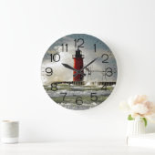 ミシガンレイクライトハウス ラージ壁時計 (ホーム)