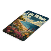 ミシガンレイクヴィンテージトラベル マグネット (左側)