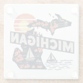 ミシガンレトロシルエット ガラスコースター (裏面)