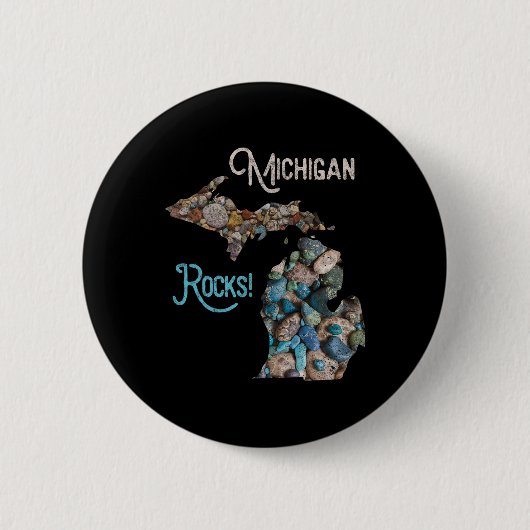 ミシガンロックスペトスキーストーン狩りティ素晴らしーラ 缶バッジ (正面)