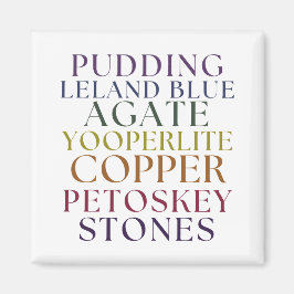 ミシガンロックハウンドアゲートペトスキーストーンマジント マグネット