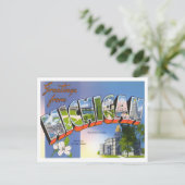 ミシガンヴィンテージビッグ文字はがき ポストカード (スタンド正面)