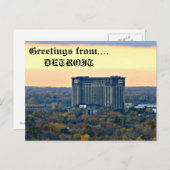 ミシガン中央駅（列車区）、デトロイト、MI ポストカード (正面/裏面)