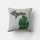 ミシガン冬 – クリスマス装飾用クッション! クッション (裏面)