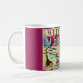 ミシガン半島の上部地図マグカップ コーヒーマグカップ (左)