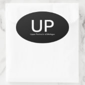 ミシガン半島UPオーバルバンパーステッカー 楕円形シール (バッグ)