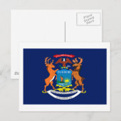 ミシガン国旗 ポストカード (正面/裏面)