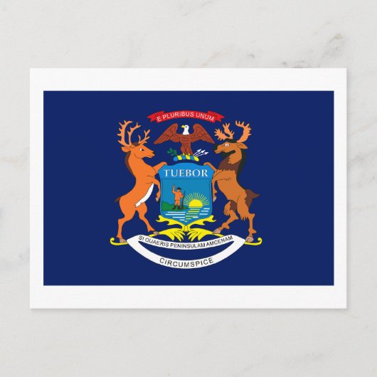 ミシガン国旗 ポストカード (正面)