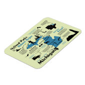 ミシガン国立公園地図 マグネット (左側)