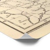 ミシガン地図 ポスター (角)