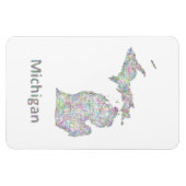 ミシガン地図 マグネット (横)