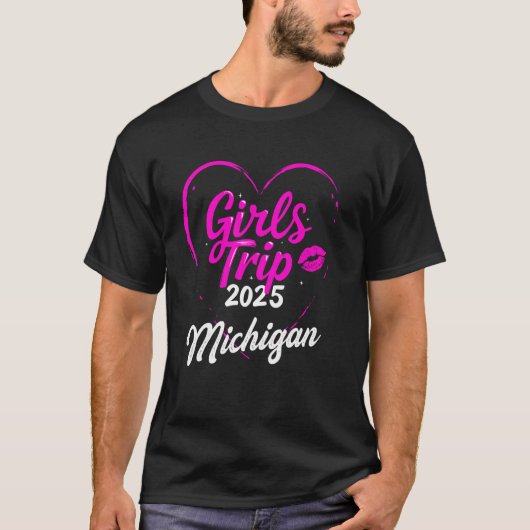 ミシガン女子旅行2025 Tシャツ 女性 週末 誕生日 (正面)