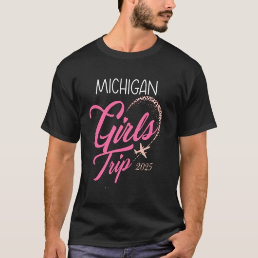 ミシガン女子旅行 2025 Tシャツ 女性 週末 誕生日 (正面)