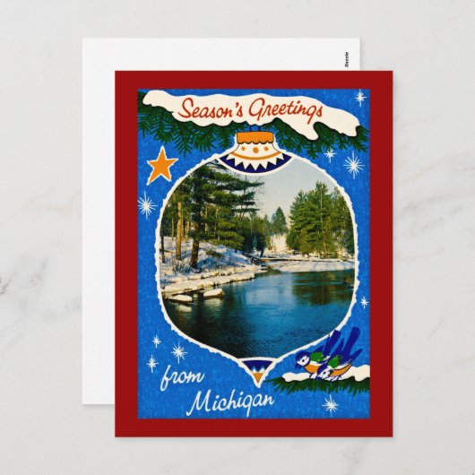 ミシガン季節のごあいさつ シーズンポストカード (正面/裏面)
