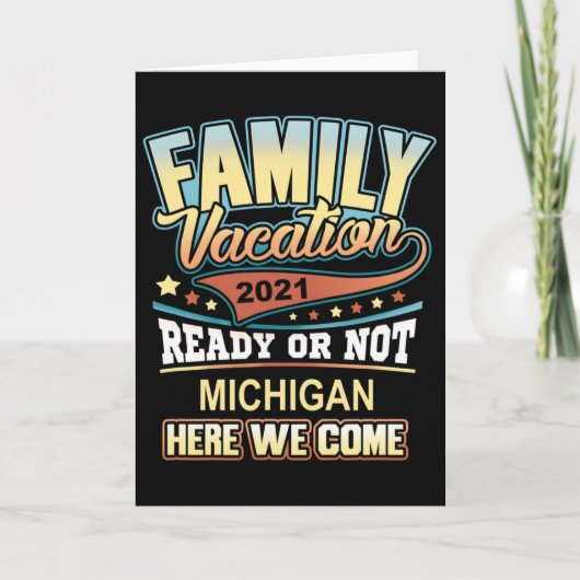 ミシガン家族旅行最高の思い出 カード (正面)