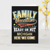 ミシガン家族旅行最高の思い出 カード (黄色い花)