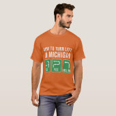 ミシガン州での左折の仕方 Tシャツ (正面フル)