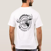 ミシガン州のアメリカヘラジカのストーカーのTシャツ Tシャツ (裏面)