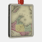 ミシガン州のスペリオル湖そして北部 メタルオーナメント (右)