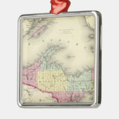 ミシガン州のスペリオル湖そして北部 メタルオーナメント (左)