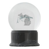 ミシガン州のタイポグラフィ スノーグローブ (裏面)