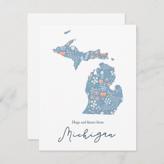 ミシガン州のハグとキス シーズンカード (正面/裏面)