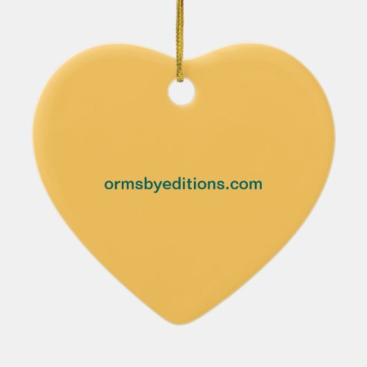 ミシガン州のハートのオーナメント セラミックオーナメント (裏面)