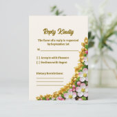 ミシガン州のリンゴの花の結婚式RSVPカード 出欠カード (スタンド正面)