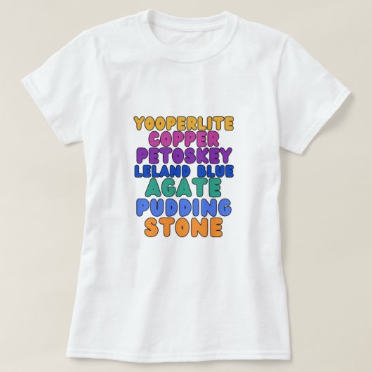 ミシガン州のロックハウンドTシャツ Tシャツ (デザイン正面)
