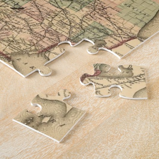 ミシガン州のヴィンテージの地図は強行採決します(1876年) ジグソーパズル (側面)