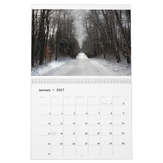 ミシガン州の上部半島の変更の季節 カレンダー (1月 2027)