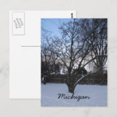 ミシガン州の冬のポストカード ポストカード (正面/裏面)