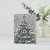 ミシガン州の冬は美しい ポストカード (スタンド正面)