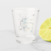 ミシガン州の北東より低い灯台小グラス ショットグラス (裏面)