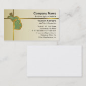 ミシガン州の地図の名刺 名刺 (正面/裏面)