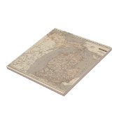 ミシガン州の地図書の地図 タイル (側面)