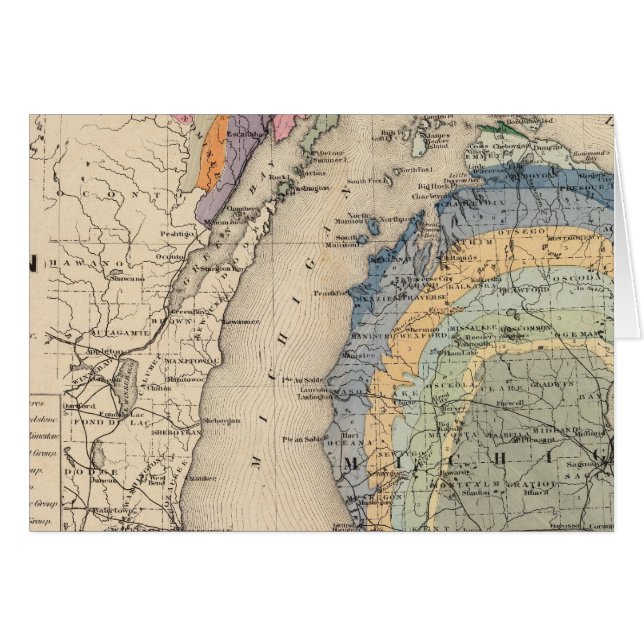 ミシガン州の地図 (正面横)