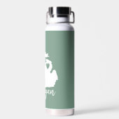 ミシガン州の地図 ウォーターボトル (背面)