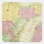 ミシガン州の地図 スクエアシール (正面)