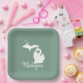 ミシガン州の地図 ペーパープレート (パーティー)