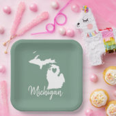 ミシガン州の地図 ペーパープレート (パーティー)