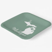 ミシガン州の地図 ペーパープレート (傾斜あり)